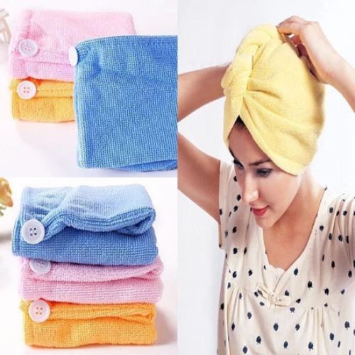 Handuk Rambut Keramas Microfiber / Handuk Keramas Kepala Ukuran Kecil Untuk Anak-anak / Handuk Penge