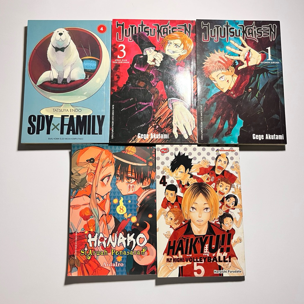PRELOVED Komik SPY x Family, Jujutsu Kaisen (JJK), Haikyuu, Hanako