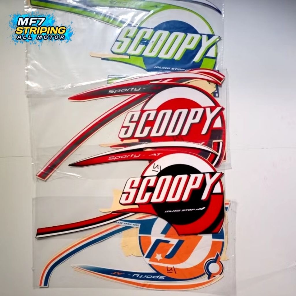 STRIPING SCOOPY SPORTY 2015 LENGKAP FULLSET FULL BODY ORIGINAL LOOK