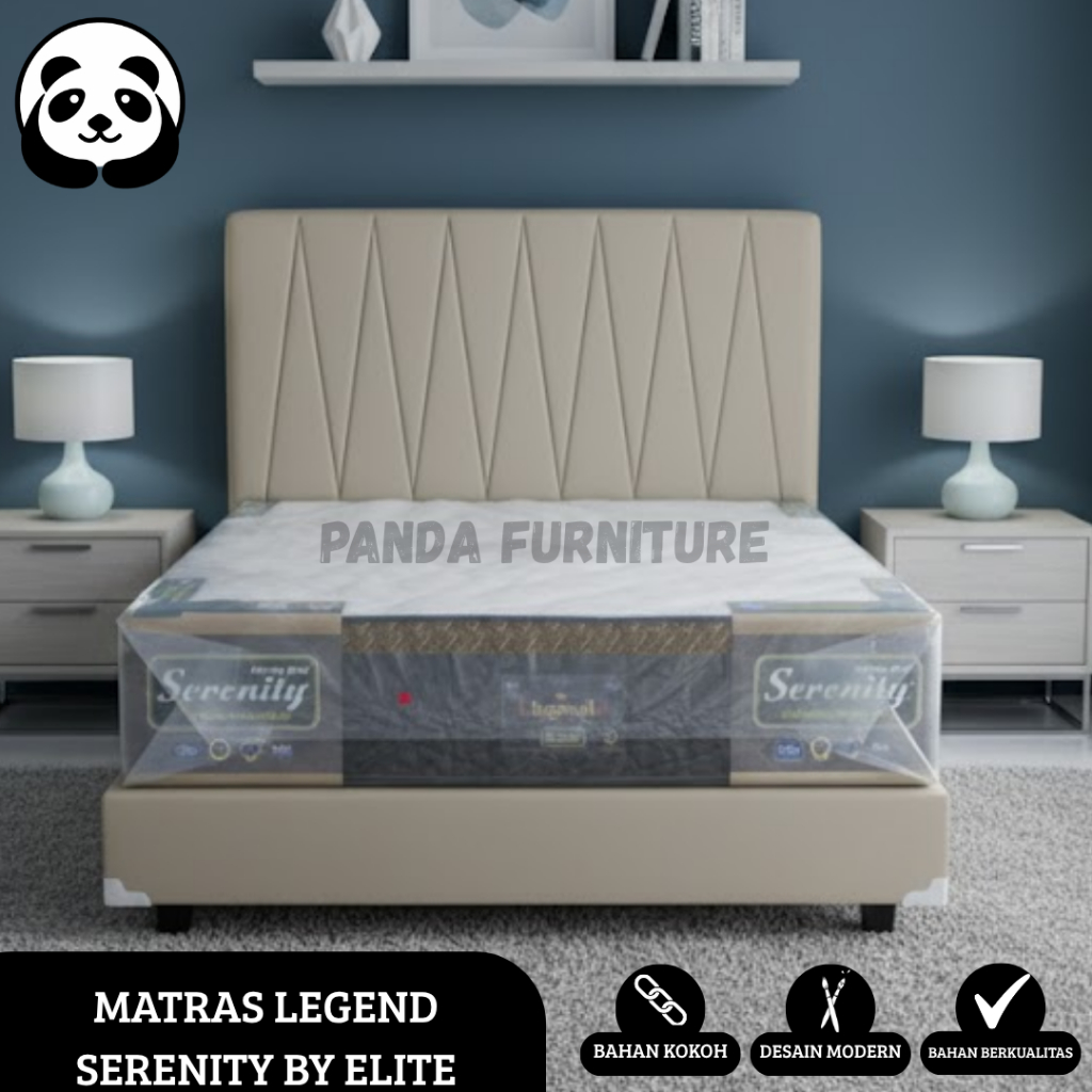 KASUR SPRINGBED MATRAS LEGEND SERENITY BY ELITE  BERGARANSI + DIVAN SANDARAN / KASUR LEGEND SERENITY