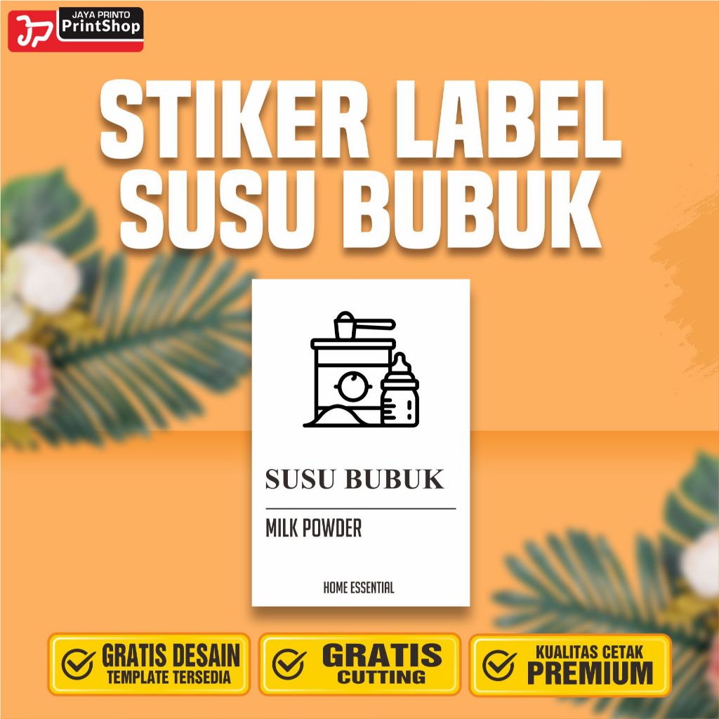 Stiker Label Makanan Kering Susu Bubuk Ready Tahan Air_STICKER