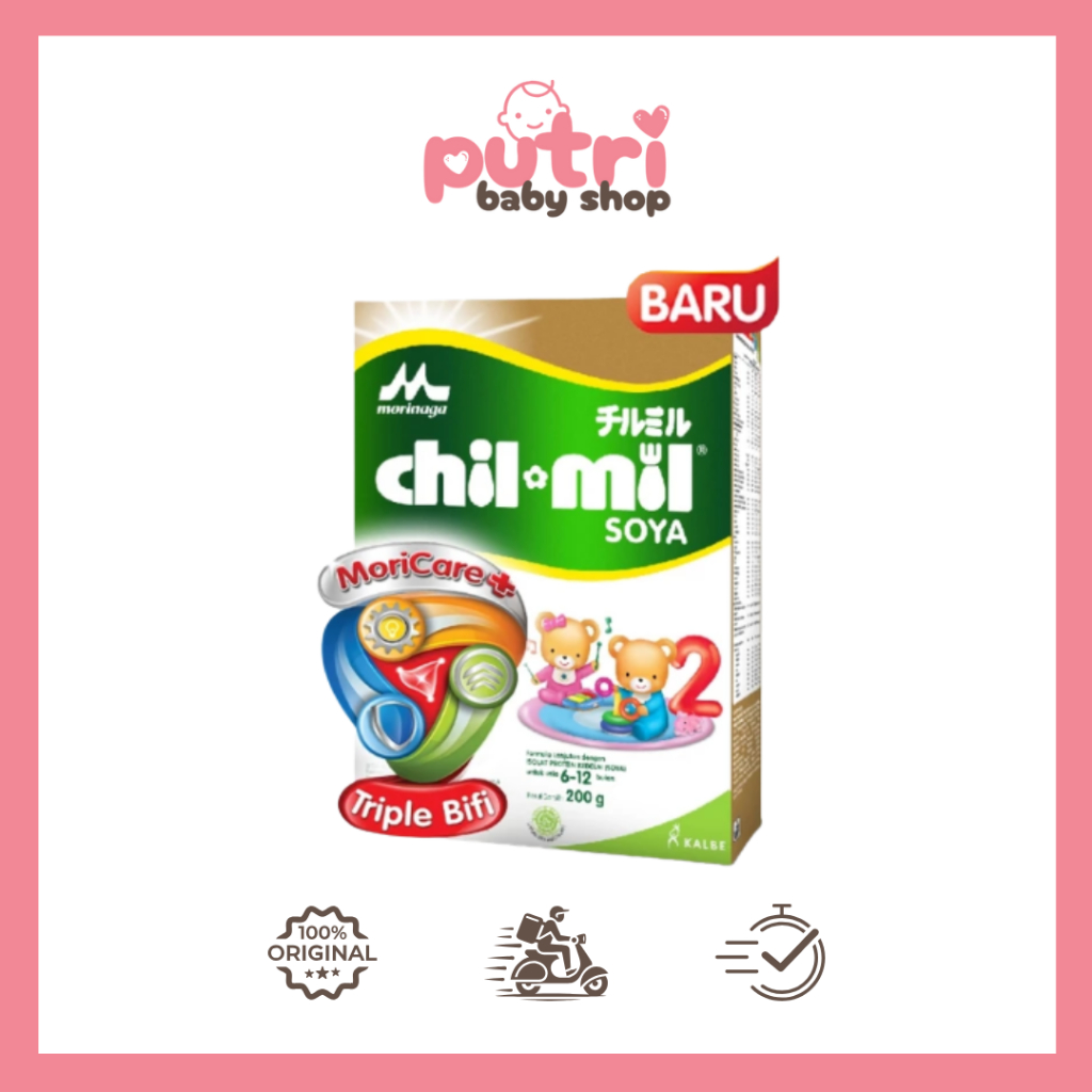 [PUTRI BABY SHOP] Morinaga Chil Mil Soya 200gr | Susu Formula Soya 6-12 Bulan | ORIGINAL 100%