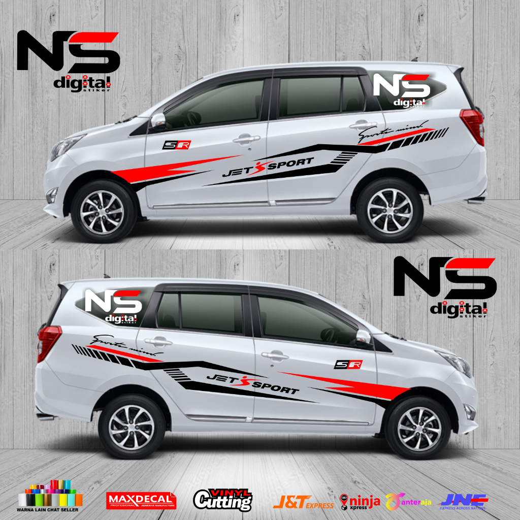 stiker mobil stiker cutting mobil sigra putih terbaru keren