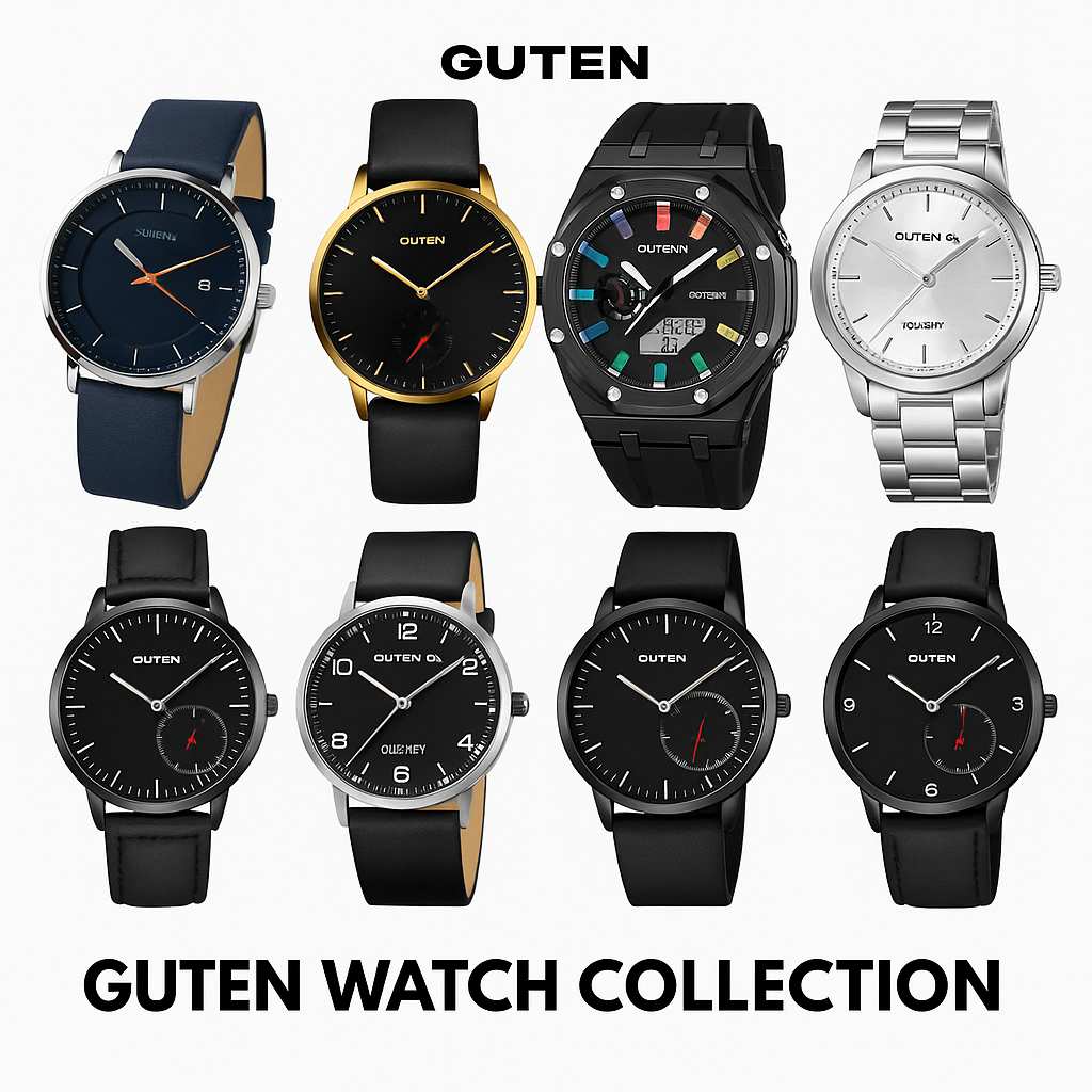 Guten Inc - Jam Tangan Pria Black Sport Watch