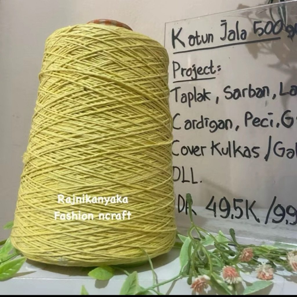 Benang Rajut/Benang Rajut Katun/Benang Jala Katun, 500gr