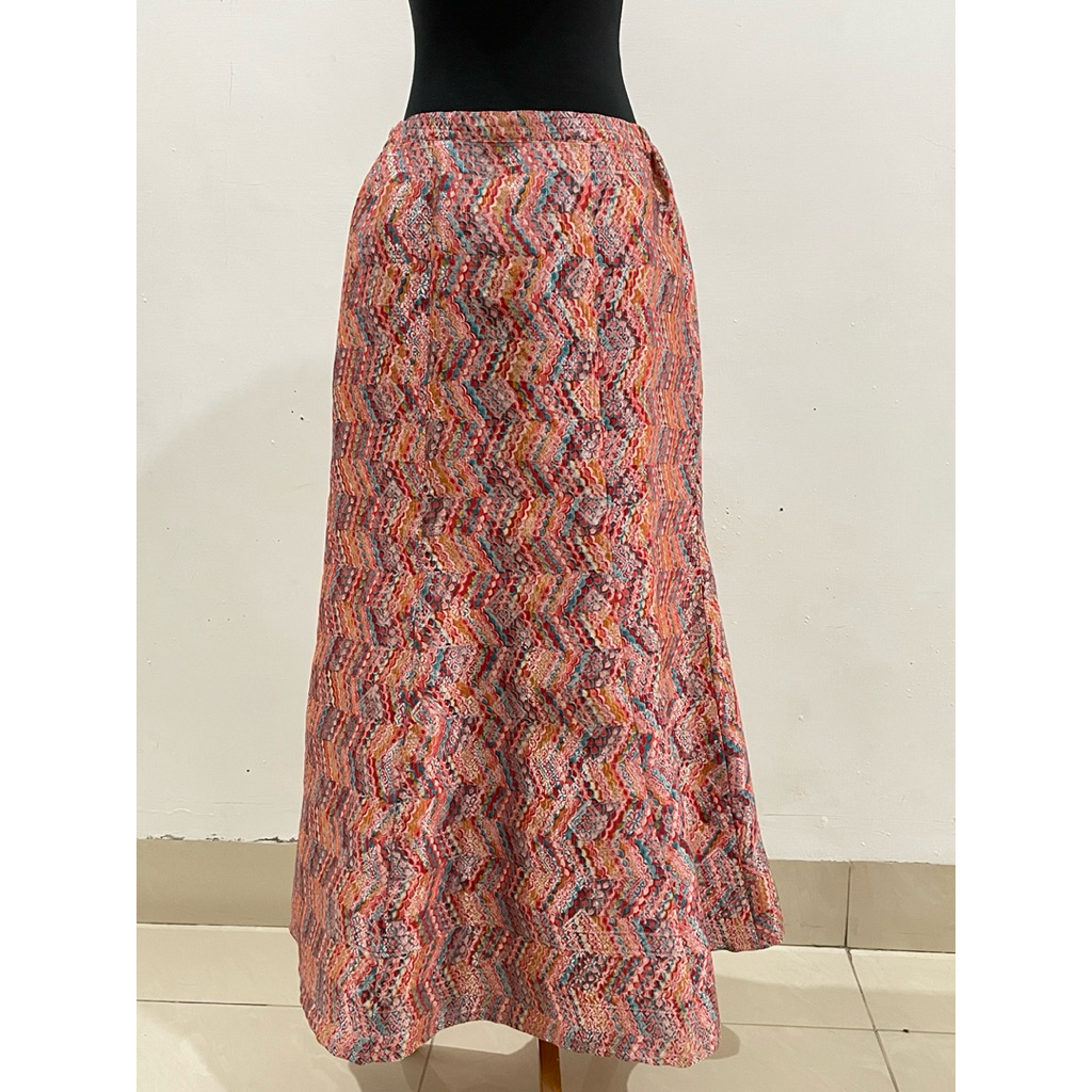 Rok pesta model duyung bahan songket preloved