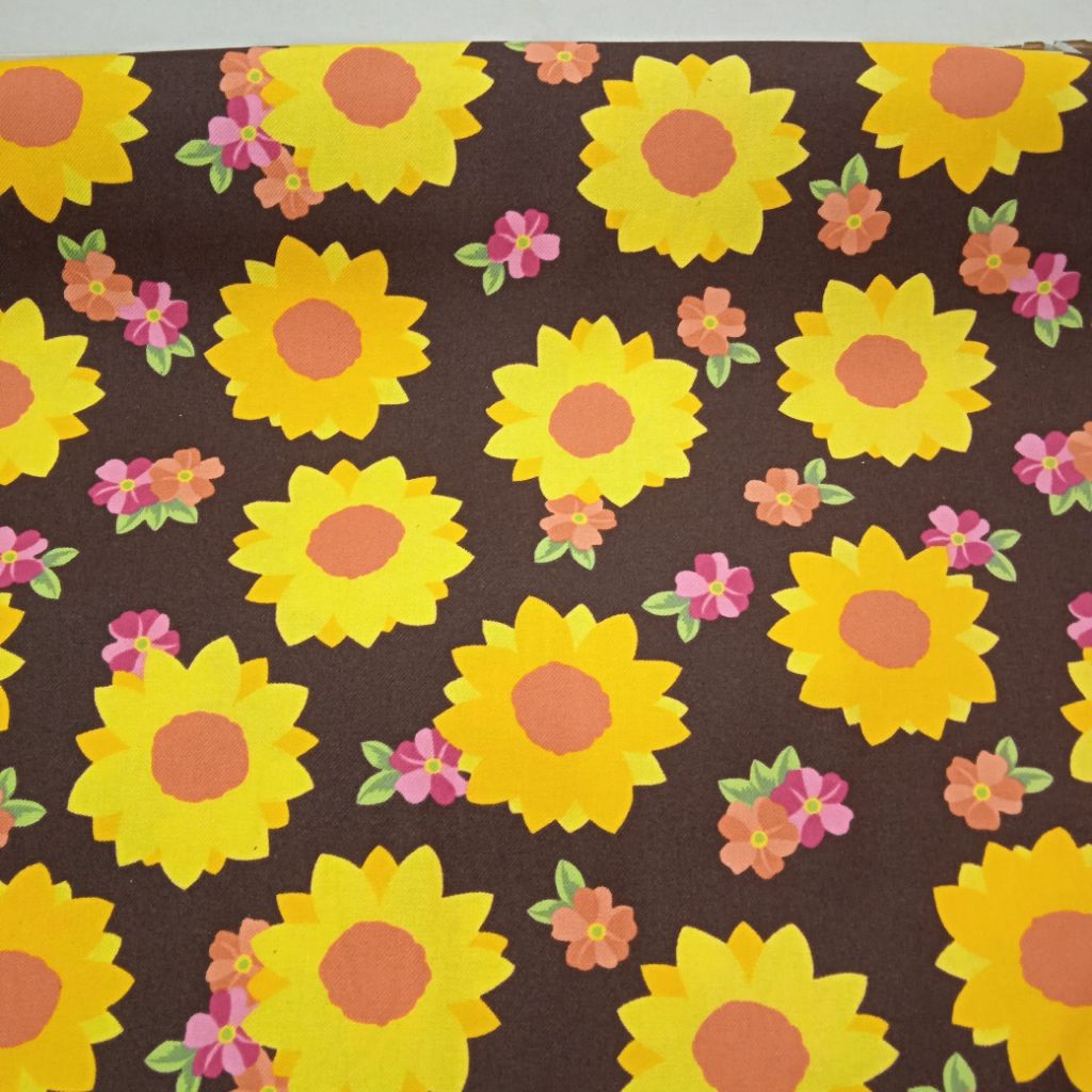 KAIN KATUN TWIL MOTIF BUNGA MATAHARI