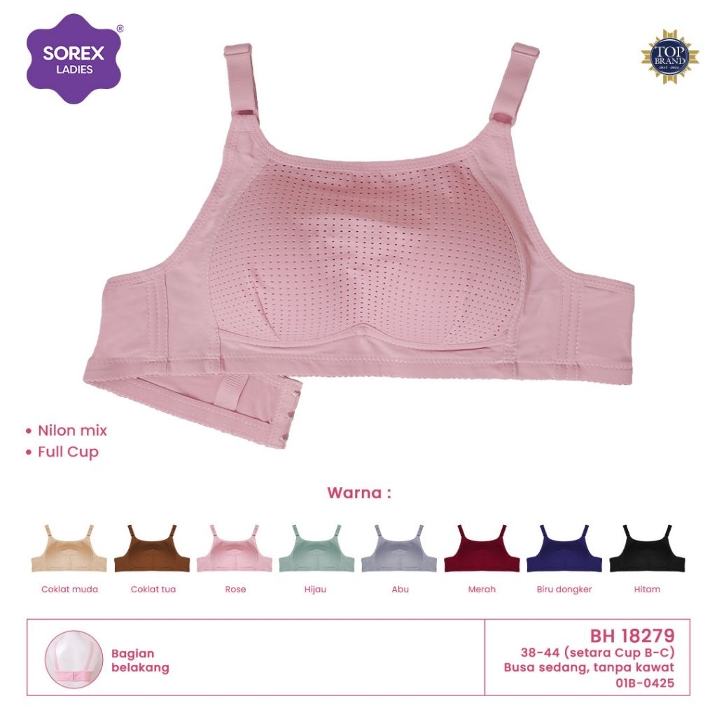 BRA SOREX 18279 BH KEMBEN TANPA KAWAT CUP B-C