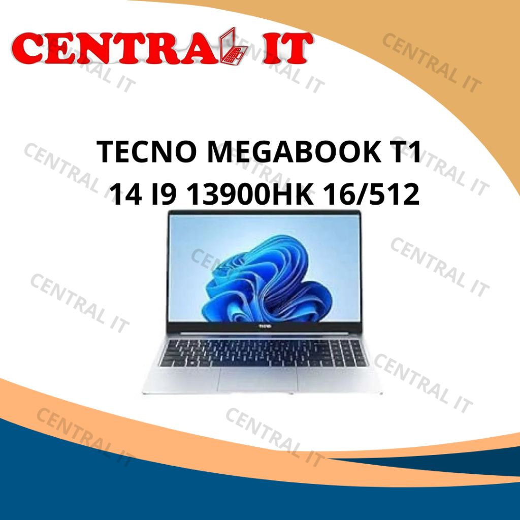 TECNO Megabook T1 14 I9 13900HK 16/512 Laptop Premium dengan Prosesor Intel Core i9-13900HK RAM 16GB