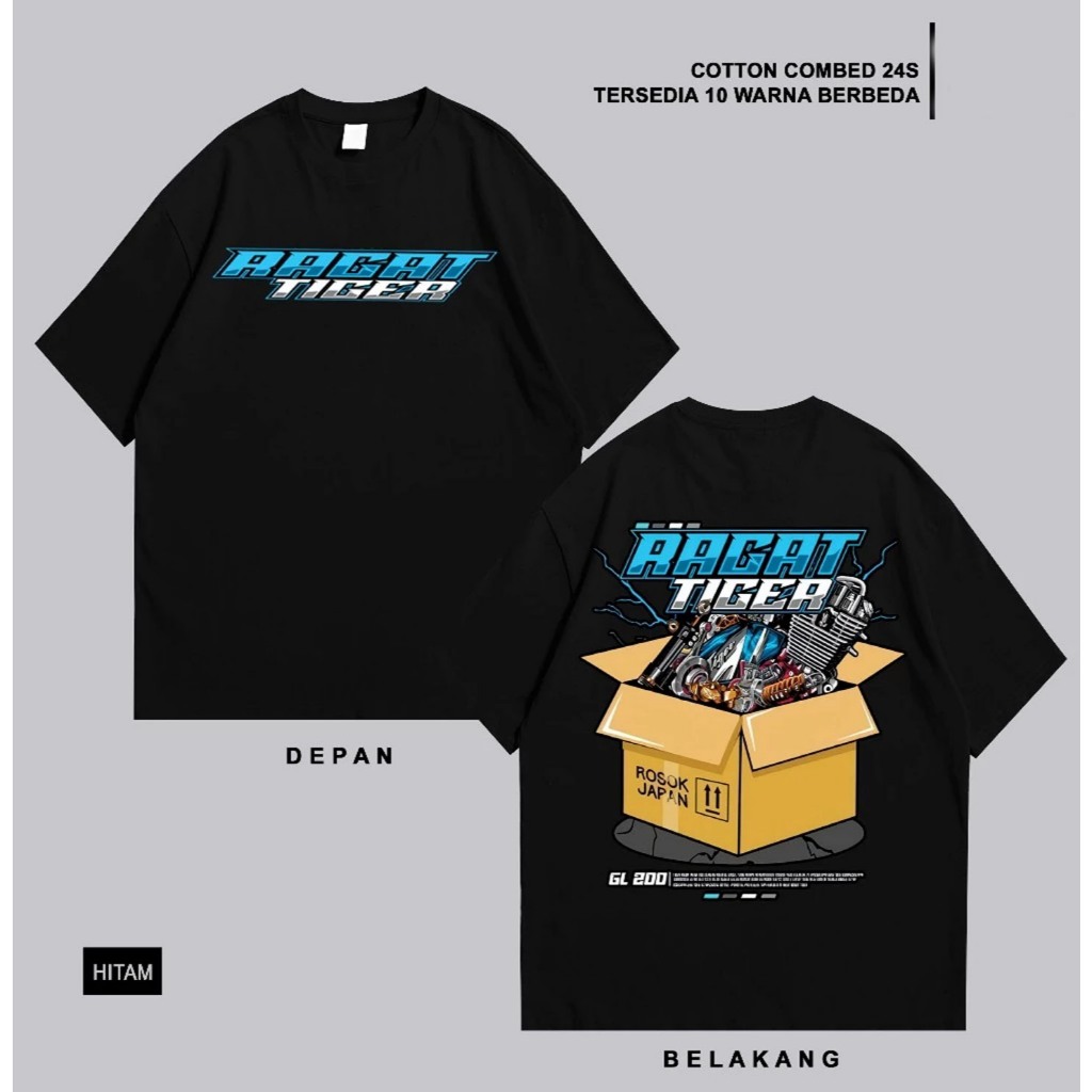 Baju Kaos Honda Ragat Tiger 2000 Gank Gang Revo Lama Herek Herex Distro Original caisar custom