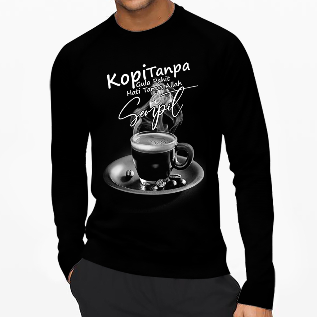 KOPI | Kaos Lengan Panjang Pria & Wanita | Distro | Sablon | Produk Lokal | CIAO CLOTHING