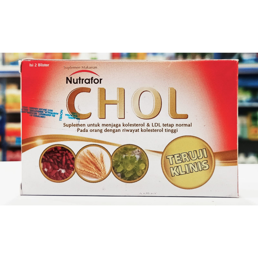 NUTRAFOR CHOL (1 KOTAK ISI 20 KAPSUL) - OBAT PENURUN KADAR KOLESTEROL