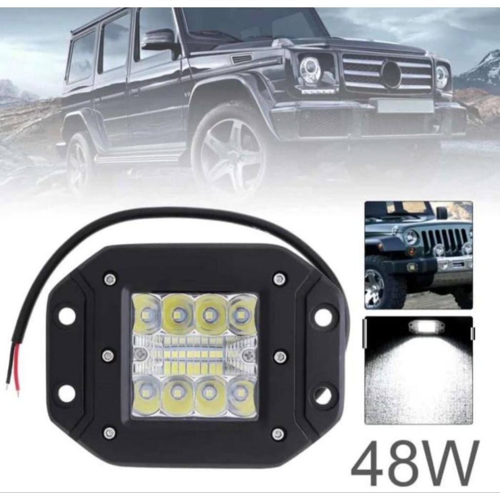 Lampu Bemper Tembak Led Bar Sorot Foglamp Towing 16 Mata Mobil