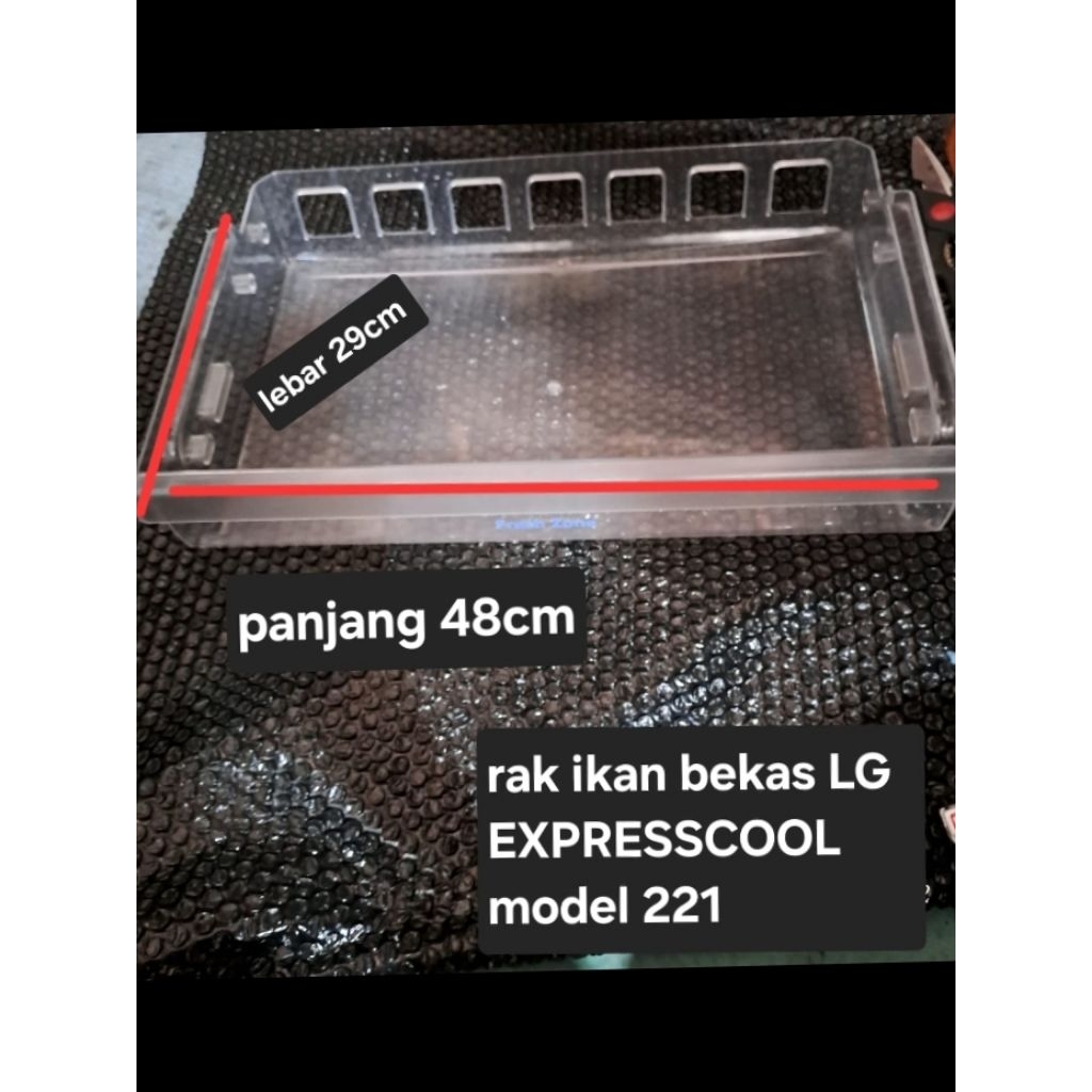 RAK PINTU KULKAS LG EXPRESSCOOL 1PINTU GN-221 QVSP bekas