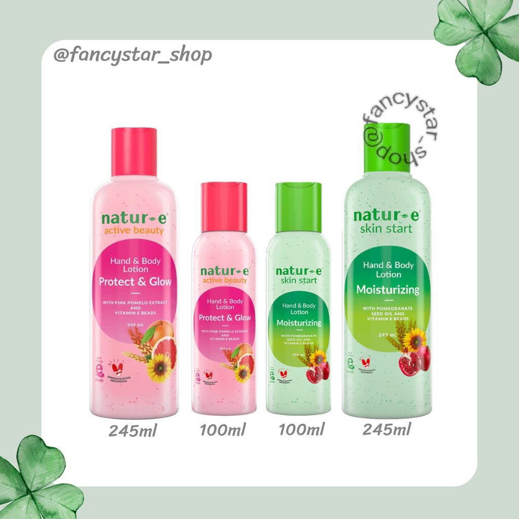 [BPOM] NATUR-E NATUR E Hand & Body Lotion Moisturizing | Protect & Glow (100ml/245ml)