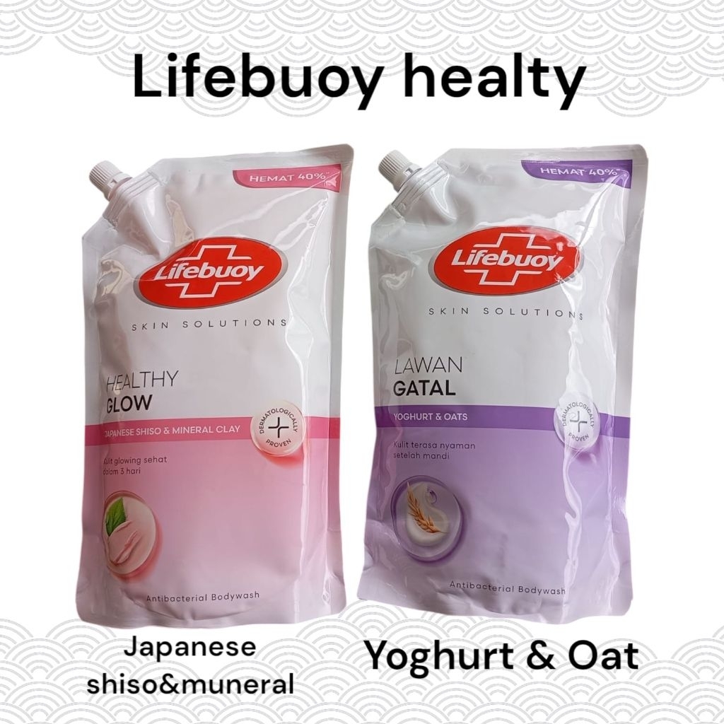 lifebuoy yogurt dan japanese shiso sabun mandi cair 800ml