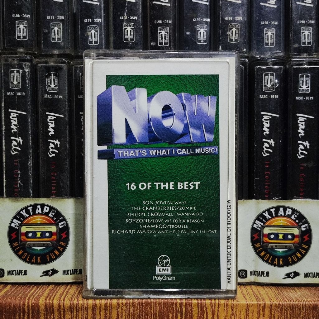 Kaset - Now That's What I Call Music - 16 Of The Best - Bon Jovi - The Cranberries - Sheryl Crow - B