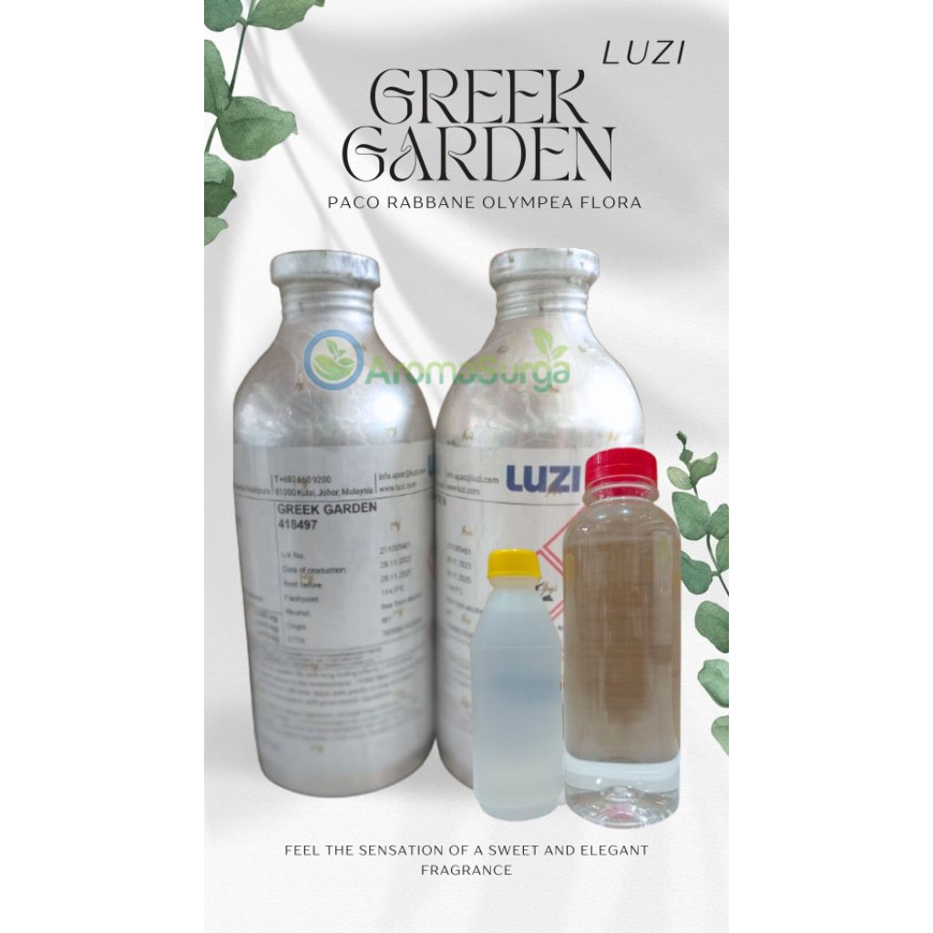 GREEK GARDEN LUZI | GROSIR BIBIT PARFUM LUZI INSPIRED PAC0 RABAN3 OLYMPEAA FLORAA
