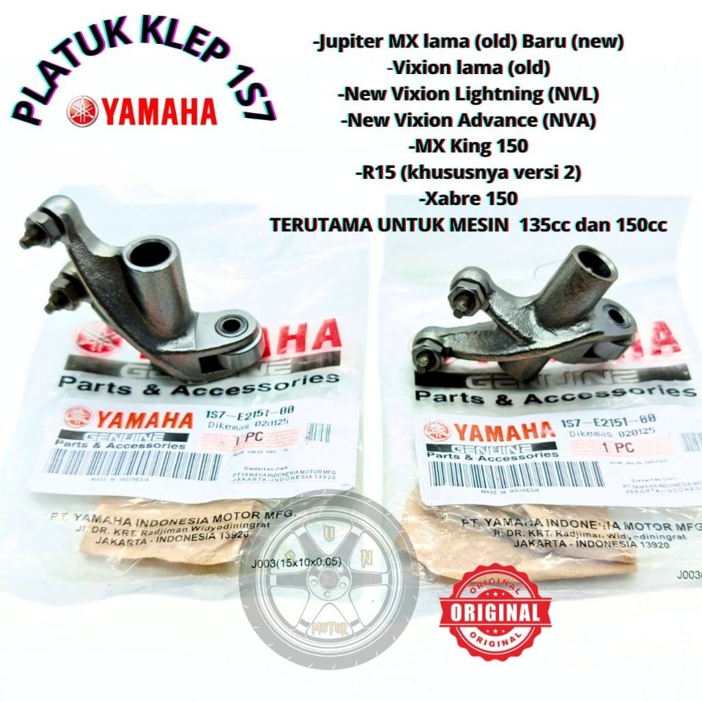 PLATUK KLEP 1S7 ORI YGP JUPITER MX OLD , VIXION OLD NVL NVA  , MX KING 150 , R15 , XABRE ASLI ORIGIN