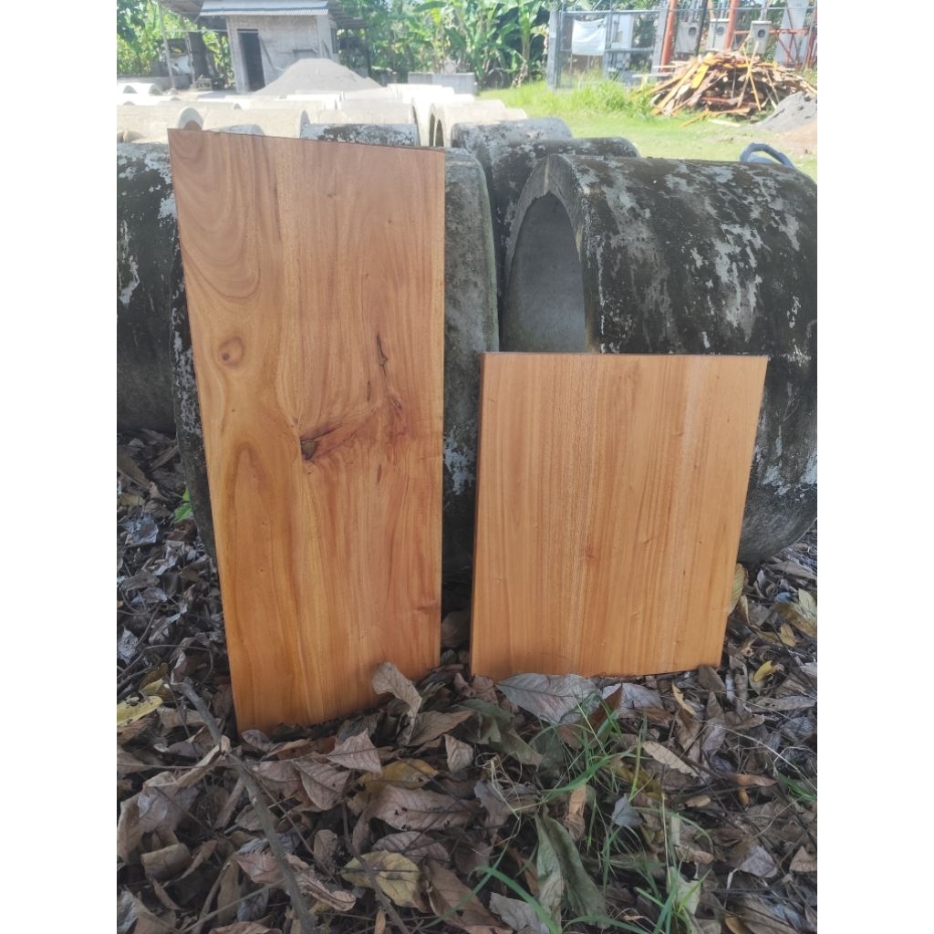 Papan Ambalan daun meja kayu mahoni