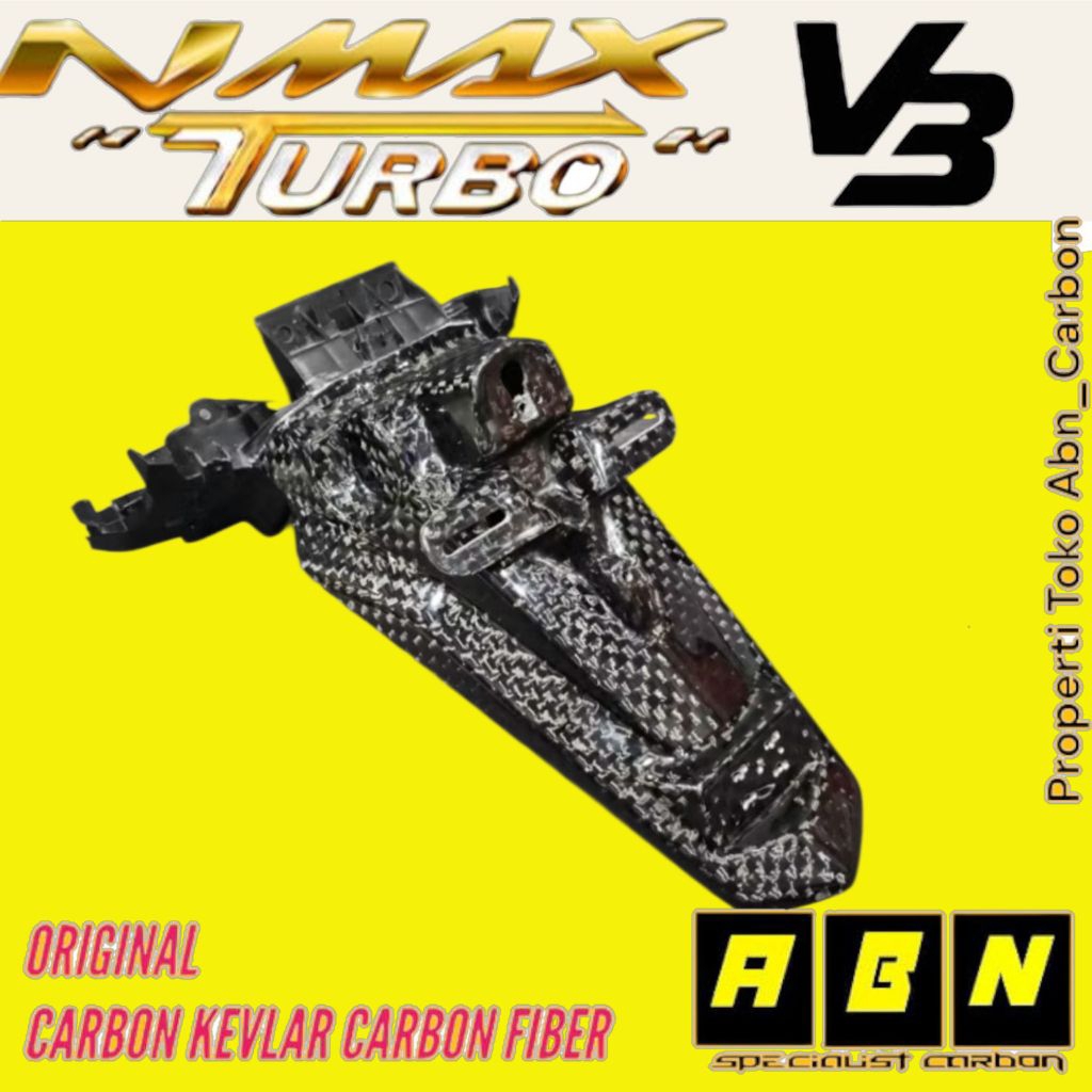 SPAKBOR BELAKANG NMAX TURBO KARBON FIBER KARBON KEVLAR REAR FENDER BELAKANG NMAX V3 KARBON FIBER KAR
