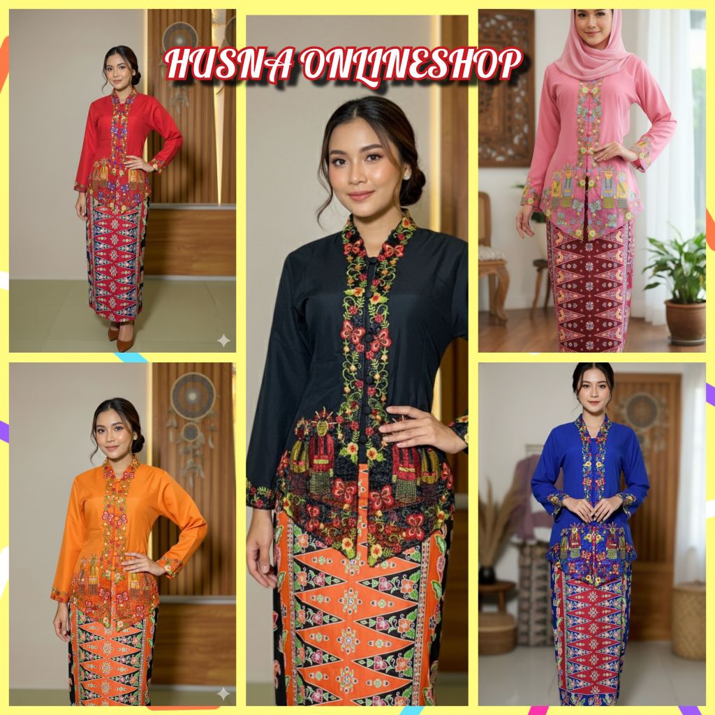 Setelan Kebaya Encim Ondel-Ondel Dewasa/Kebaya Encim Katun Micro/Kebaya Seragaman Kerja/Encim Jumbo 