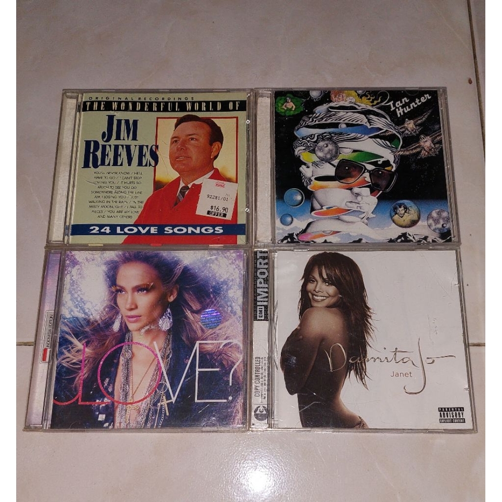 cd JIM REEVES-24 Love Songs / IAN HUNTER / JENNIFER LOPEZ-Love / JANET JACKSON-Damita Jo