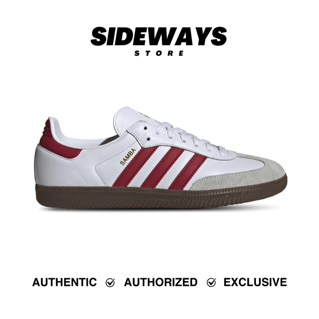 Adidas Samba OG X Liverpool FC Cloud White Strawberry Red Gum (JQ4041) - 100% Original Guarantee