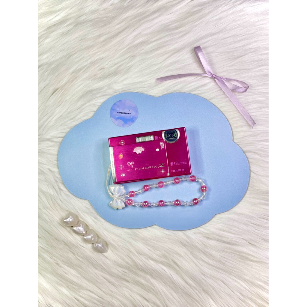 FUJIFILM Finepix Z100fd in hot pink rare digicam by camemorent kamera pocket camera digital camdig