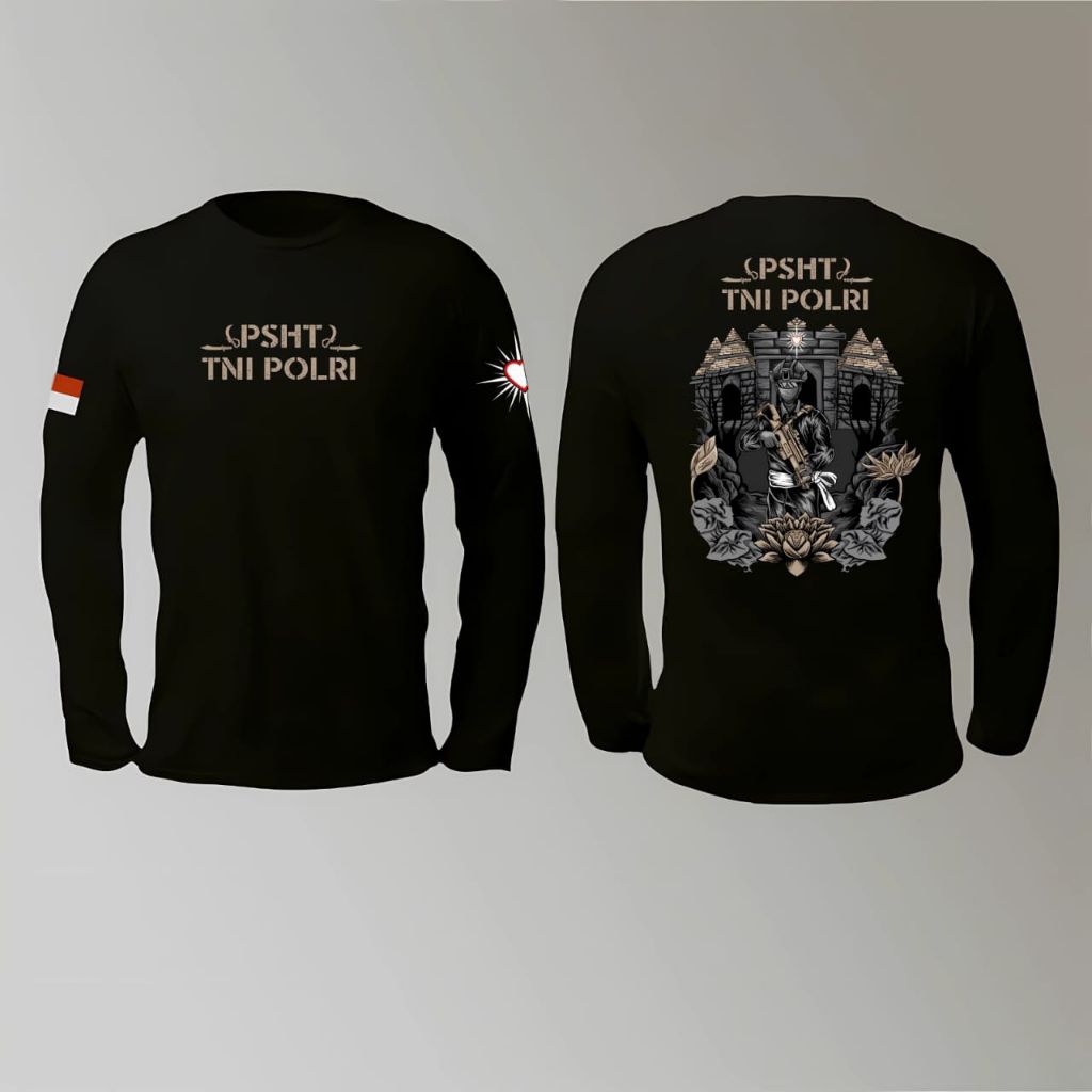 KAOS ATASAN PRIA/LAKI-LAKI DEWASA PSHT/TNI POLRI LENGAN PANJANG