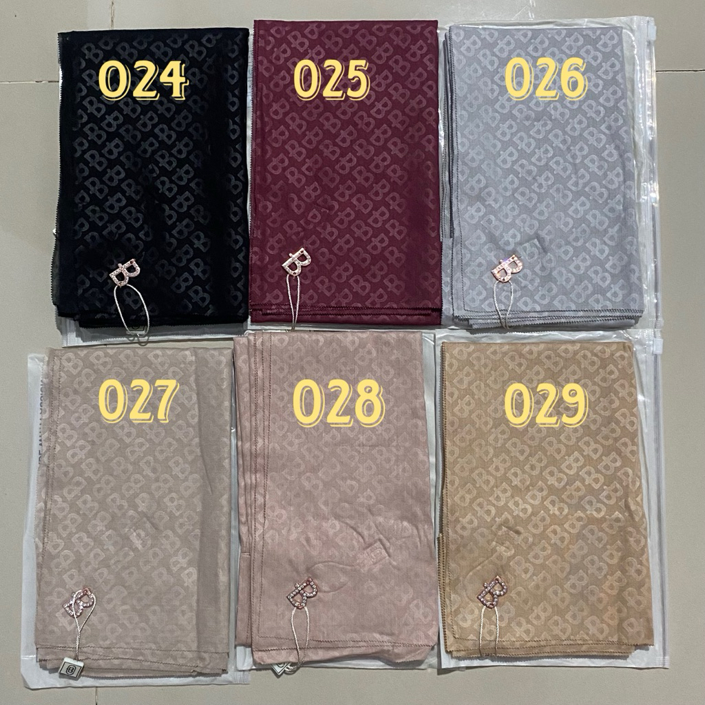 Buckle Scarves - Hijab Segi Empat Emboss Voal Premium Packaging Pouch