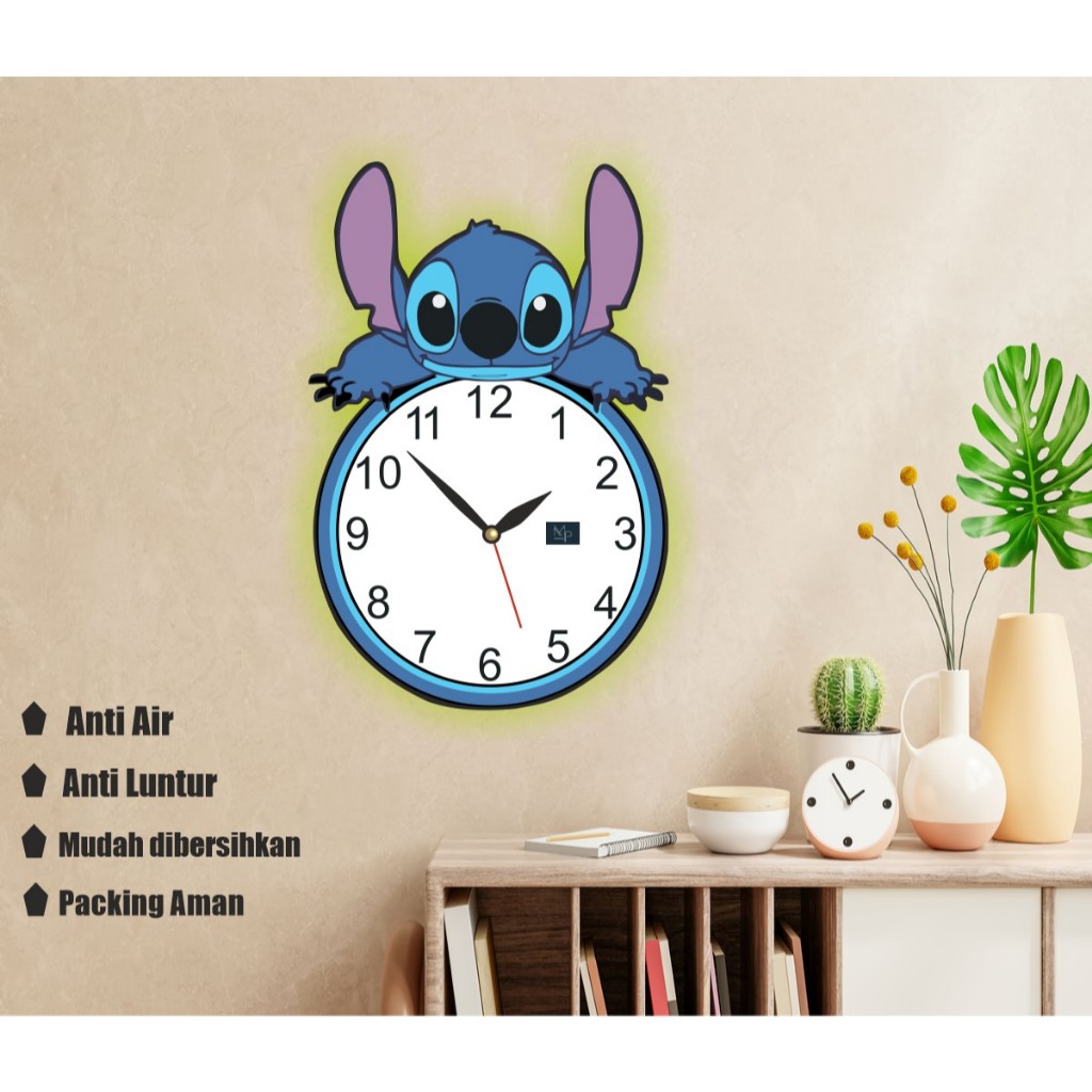 Jam Dinding Anak Karakter Kayu MDF 20x30/30x40