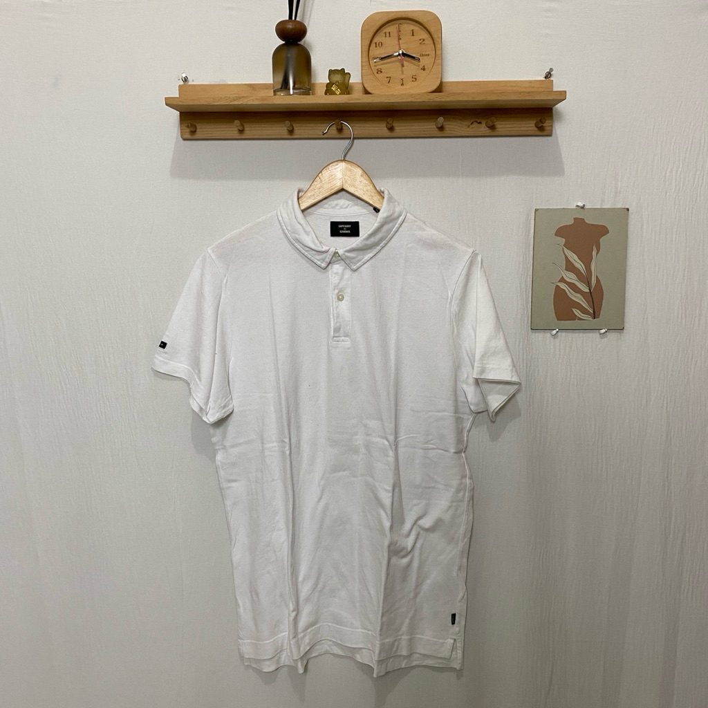 polo shirt SUPERDRY original size XL kondisi bagus putih
