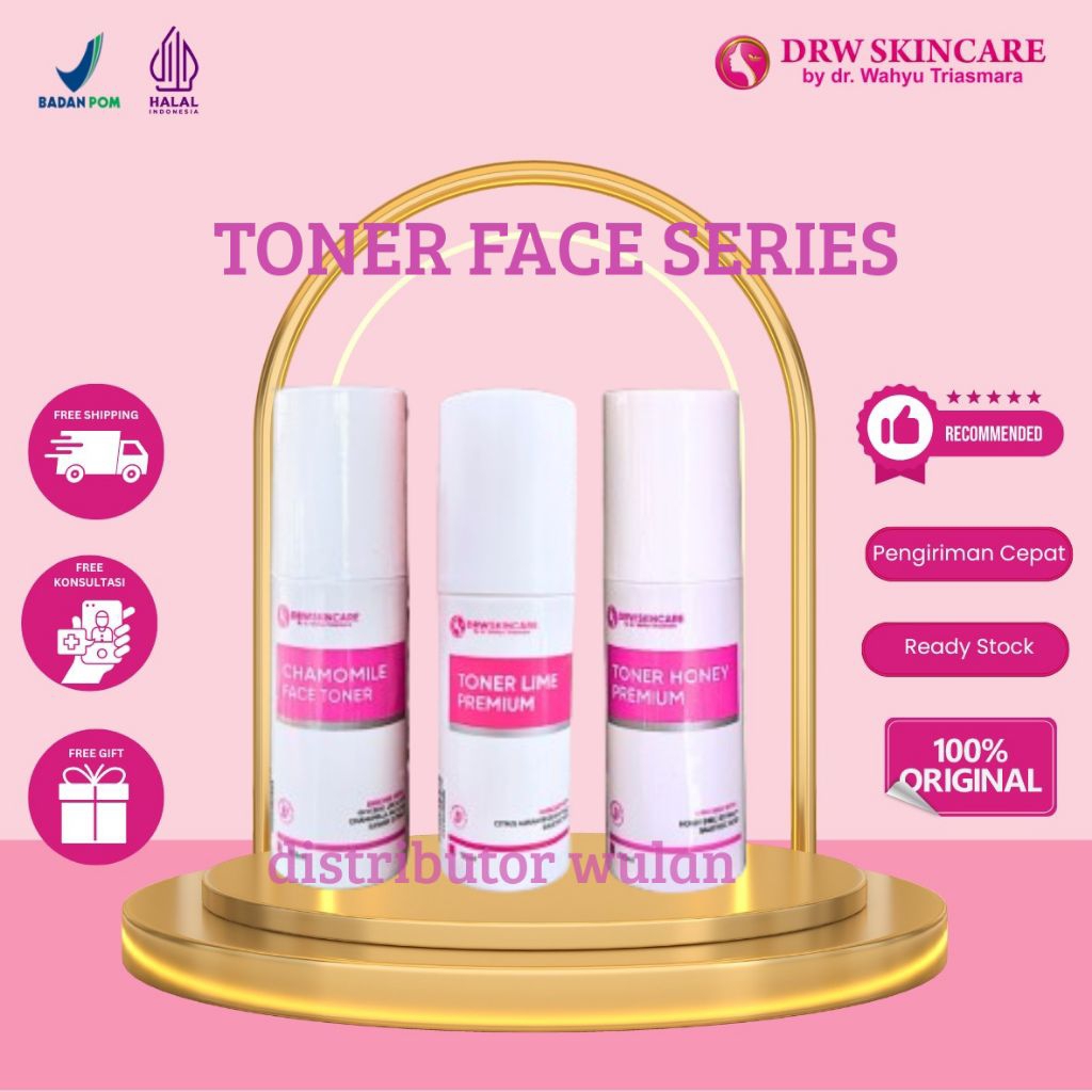 TONER DRW SKINCARE PEMBERSIH MUKA FLEK BERMINYAK  GLOW BEKAS JERAWAT ACNE LEMON HONEY CHAMOMILE
