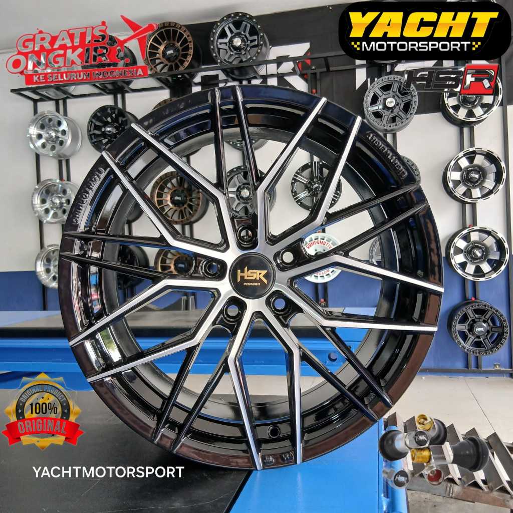 FG BOTAIN Velg Mobil Lexus Ring 18 Glossy Black 4 Pcs || Velg Mobil Ring 18 Cocok Untuk Civic Camry