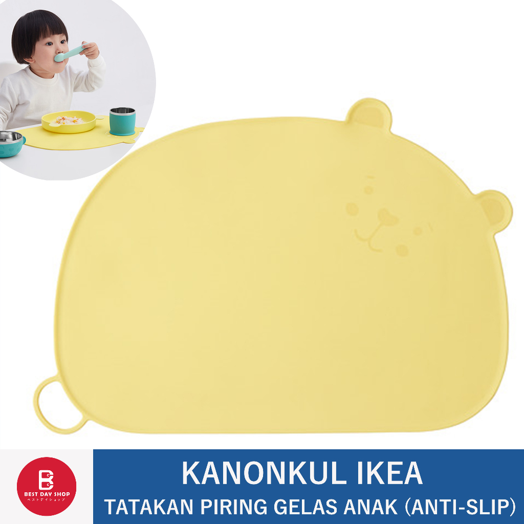 KANONKUL IKEA TATAKAN ALAS PIRING MAKAN ANAK ANTI SLIP / ALAS MEJA SILIKON BEBAS BPA / TATAKAN PERAL