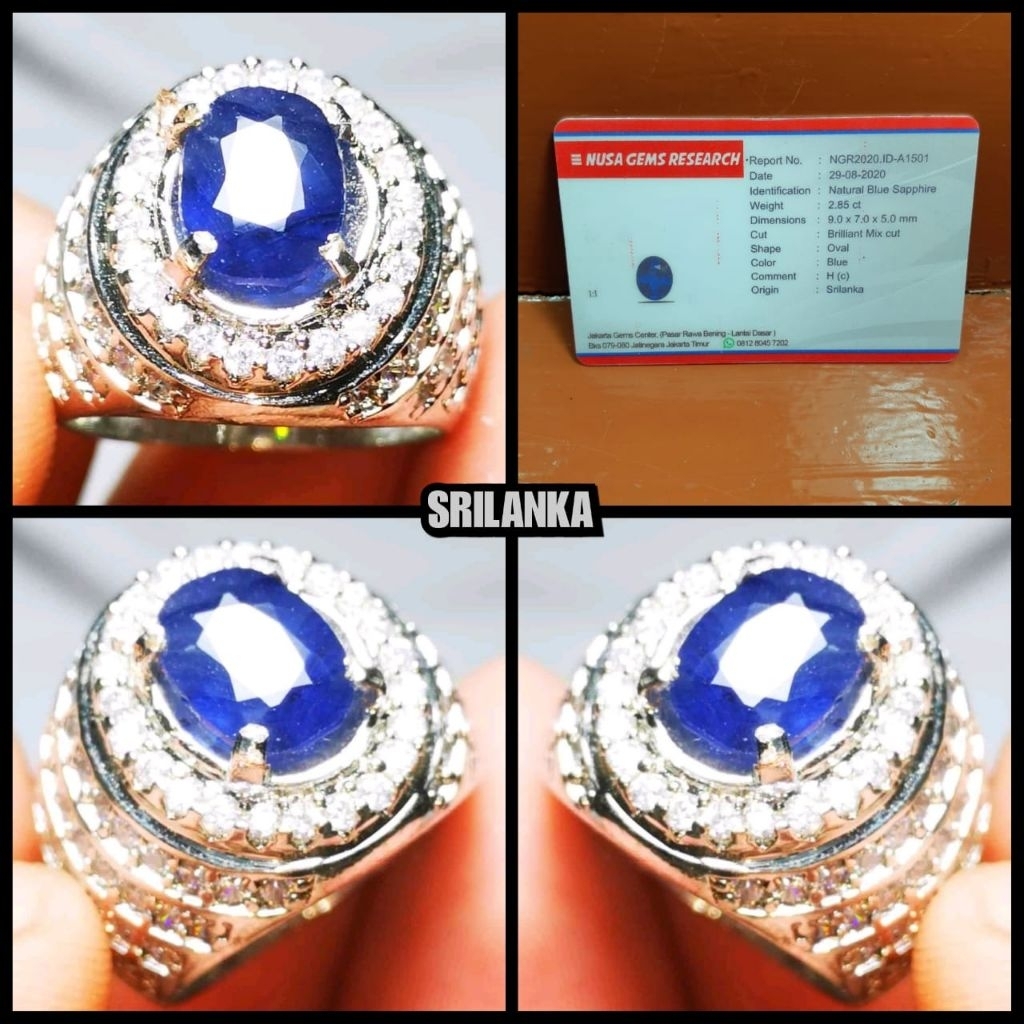 batu sapphire royall blue Ceylon + memo lab