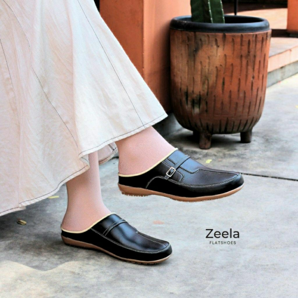 ONE LOVE ZEELA BUSTONG FLATSHOES - SEPATU FLAT MULES WANITA