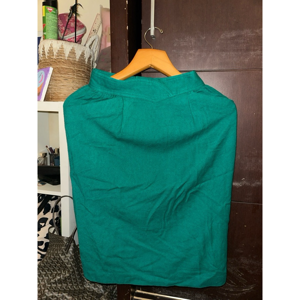 Rok hijau botol span preloved