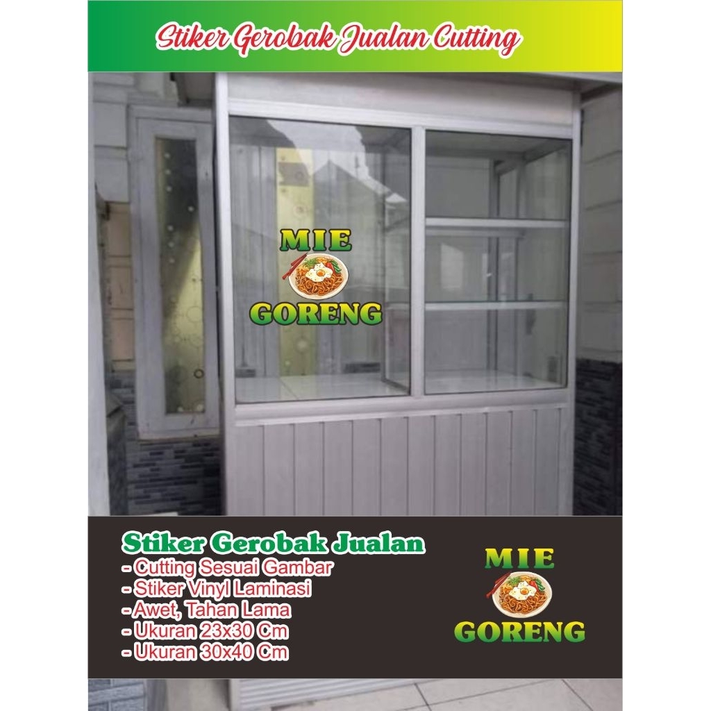 Sticker Etalase/ Kaca Mie Goreng