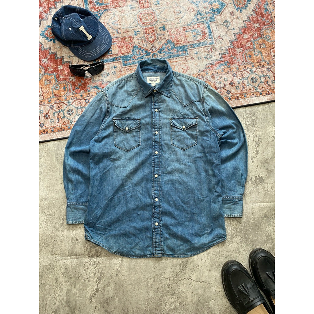 DENIM SHIRT WHO.AU BUTON DOWN