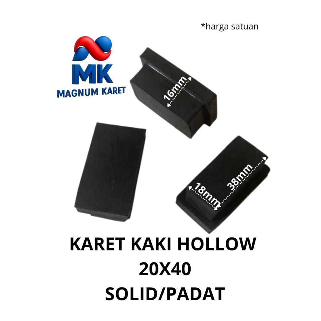 KARET KAKI HOLLOW 2x4 PADAT/KARET TAPAK KAKI/KARET ALAS KAKI MEJA/KURSI