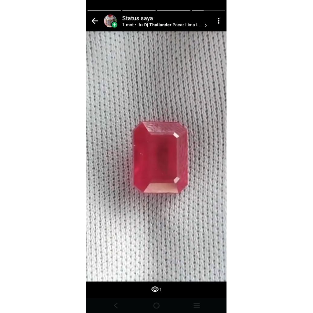 batu permata ruby mozambique natural MEMO