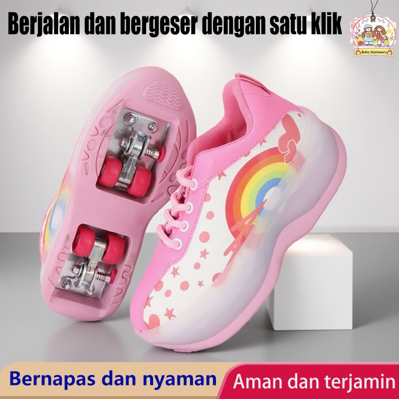 sepatu roda LED anak perempuan sepatu roda anak laki laki sepatu roda anak perempuan 3-12 tahun