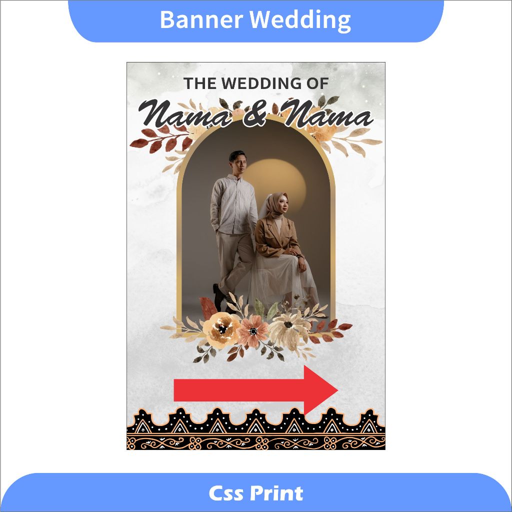 Banner Penunjuk Arah Nikahan / Hajatan Wedding. bisa pakai foto Part 3
