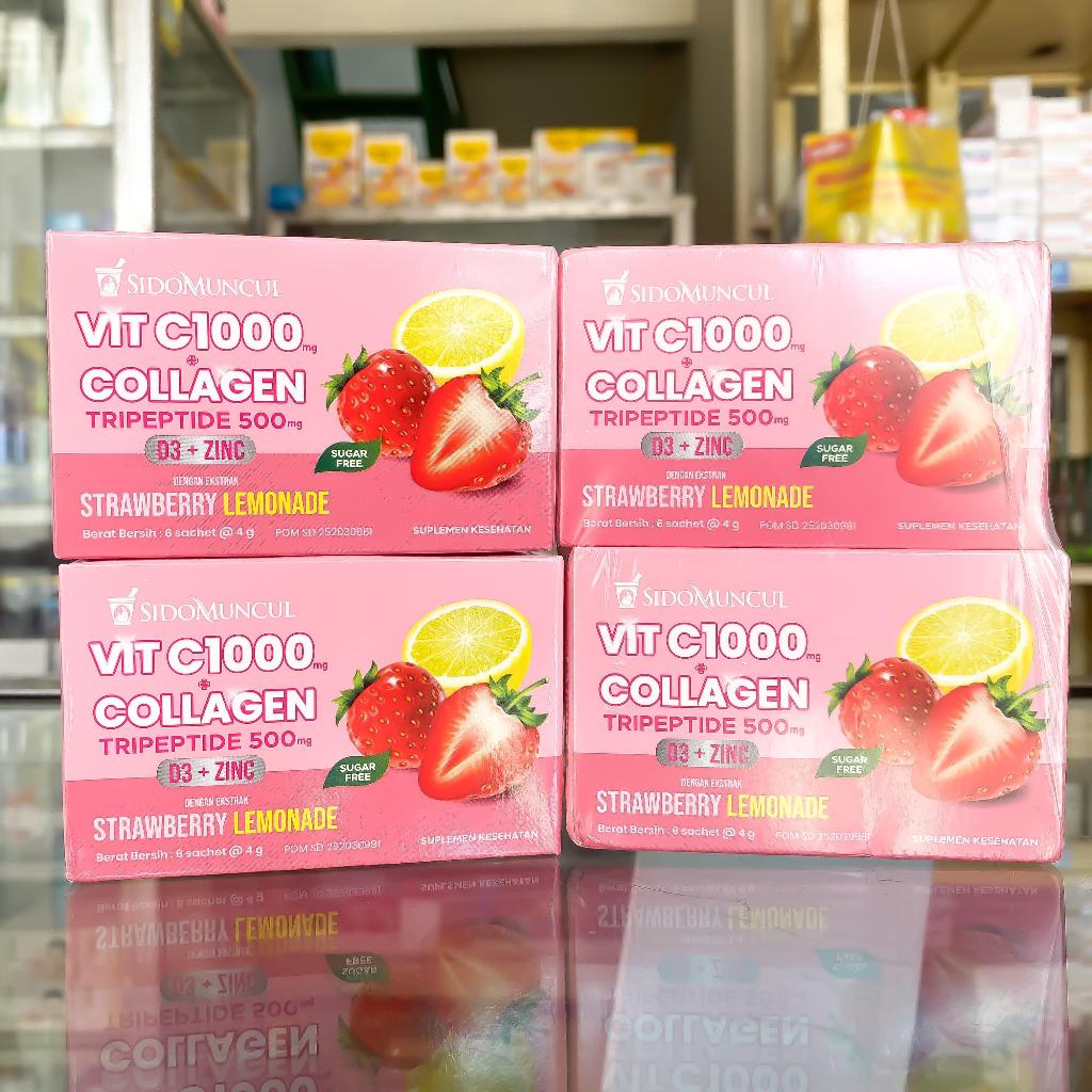 VITAMIN C 1000 COLLAGEN SIDO MUNCUL RASA STRAWBERRY LEMONADE