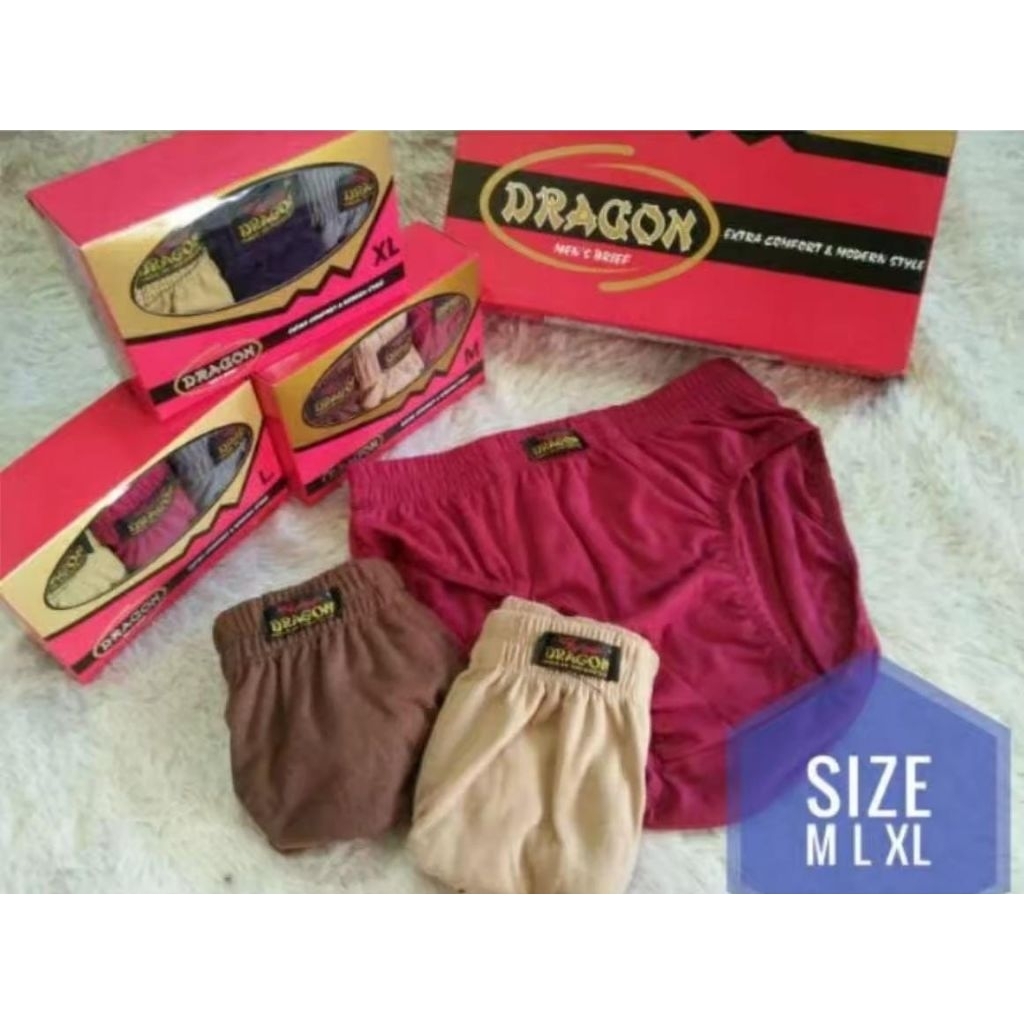 celana dalam pria dragon (3 pcs)