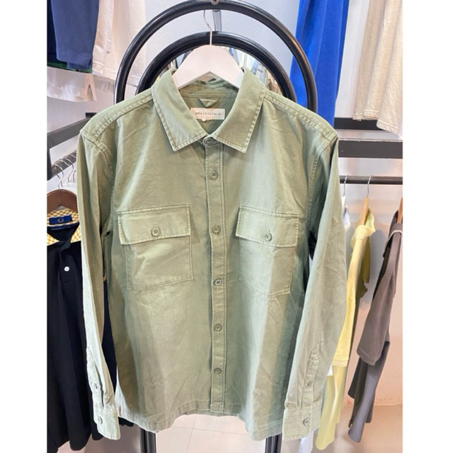 Kemeja Outer APT Olive Green Pria