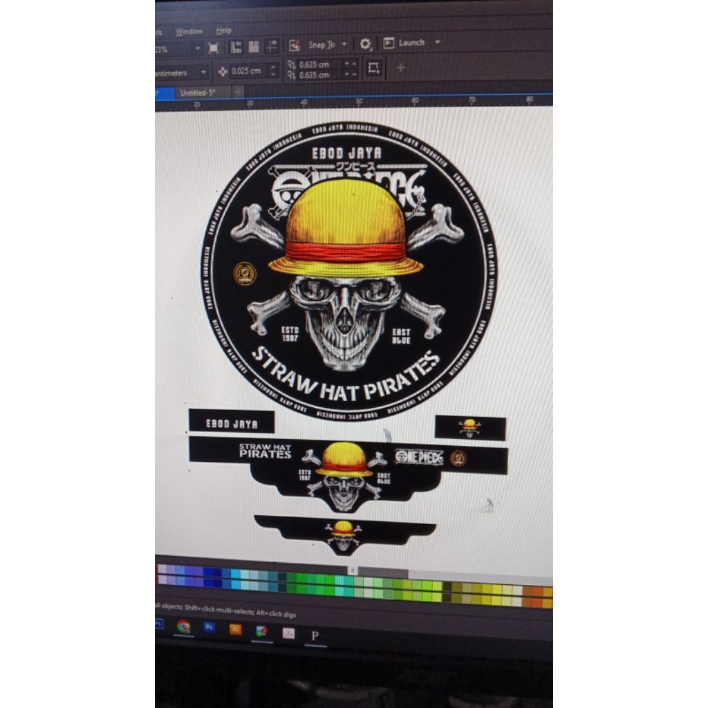 STICKER DECAL SANGKAR MURAI NO2 EBOD JAYA MOTIP ONEPICE