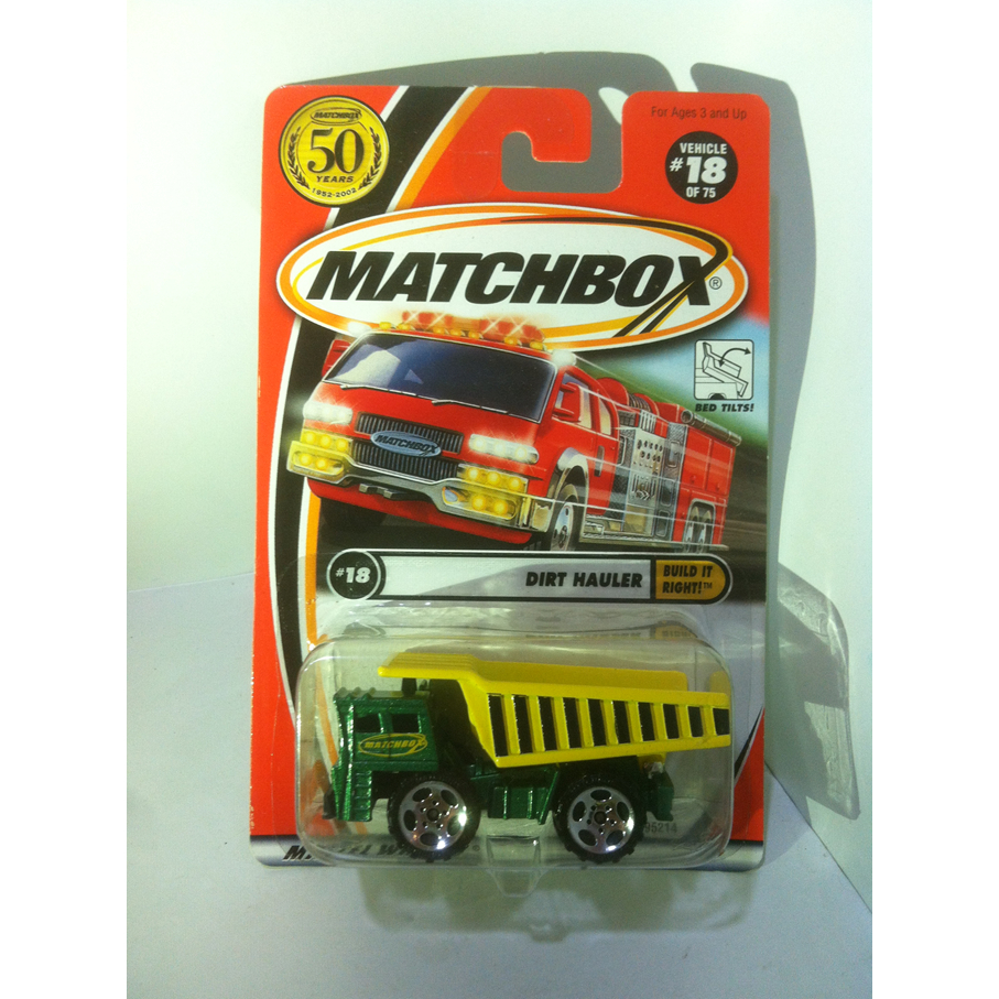 Matchbox. 2002 Build It Right - 18. Faun Quarry Dump Truck Dirt Hauler. No 50 Logo by MATTEL